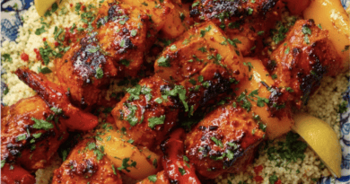 Peri Peri Chicken Skewers with Lemon Herb Couscous