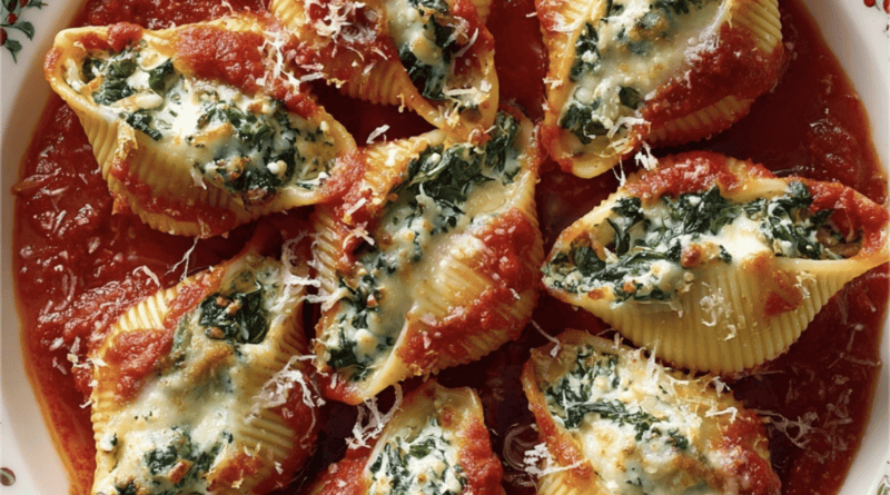 Spinach and Ricotta Stuffed Shells1 Christmas Cupcakes