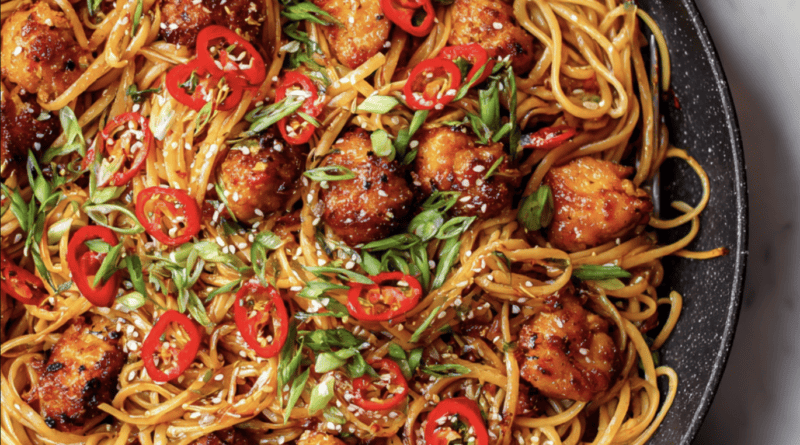 Sticky Chilli Honey Garlic Chicken Linguine2