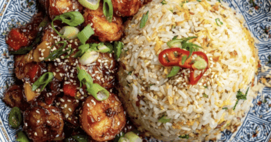 Sweet Chilli Shrimp with Egg Fried Rice