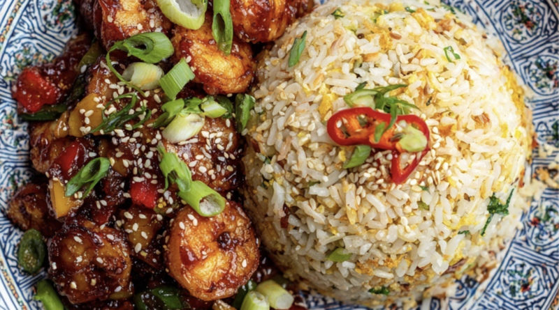 Sweet Chilli Shrimp with Egg Fried Rice