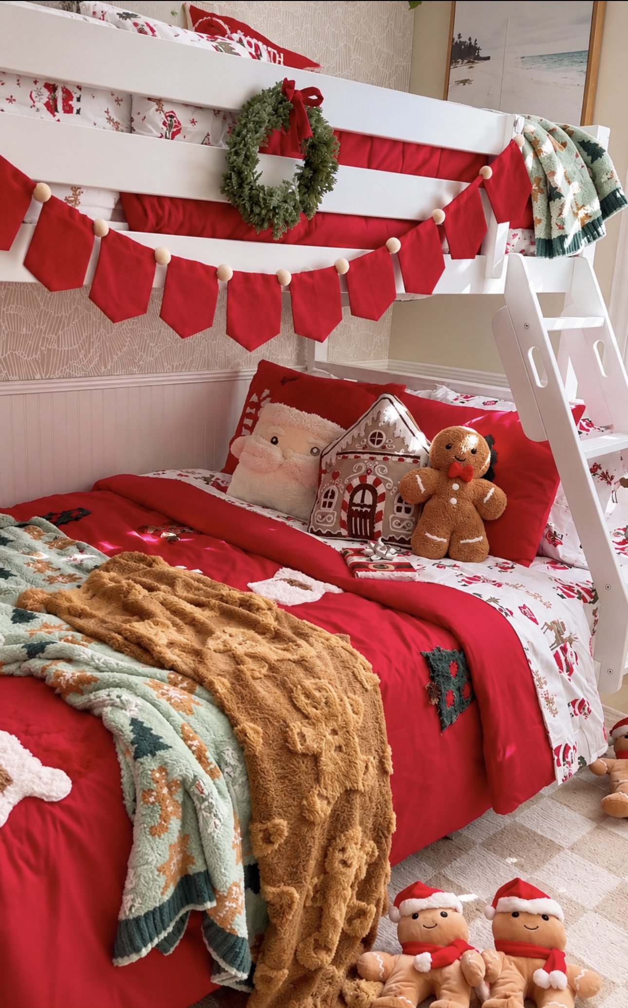 24 Magical Christmas Kids Bedroom Ideas They'll Absolutely Love 68 24 Magical Christmas Kids Bedroom Ideas They'll Absolutely Love Navy blue kids Christmas bedroom with snowflake decals and illuminated canopy