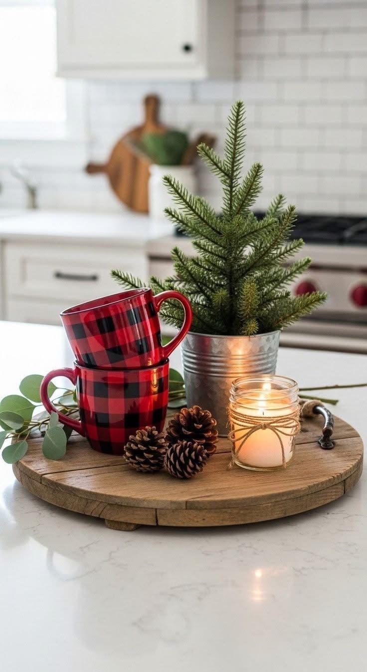 christmas kitchen counter decor22 Christmas Kitchen Counter Ideas