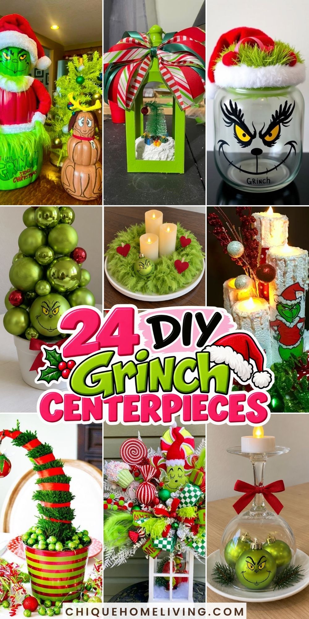 24 Easy DIY Grinch Centerpieces for a Whoville-Inspired Christmas 51 24 Easy DIY Grinch Centerpieces for a Whoville-Inspired Christmas grinch centerpieces DIY Grinch Centerpieces