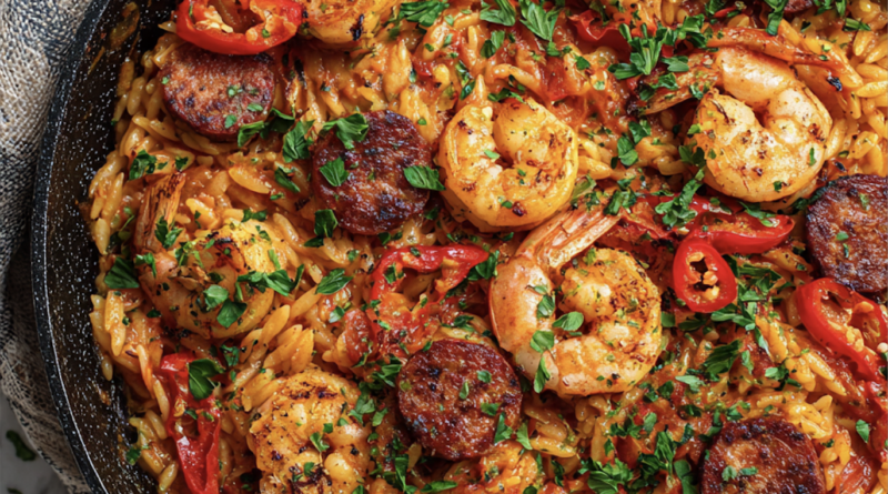 tomato orzo with prawn and chorix2
